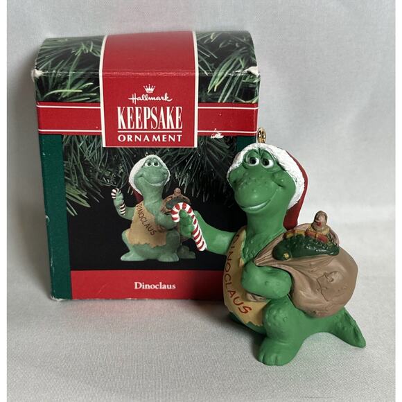 Hallmark 1991 DINOCLAUS Keepsake Ornament with box - Picture 1 of 5
